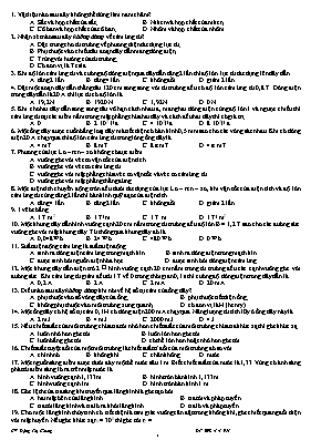 2 Đề kiểm tra học kỳ II môn Vật lý Lớp 11